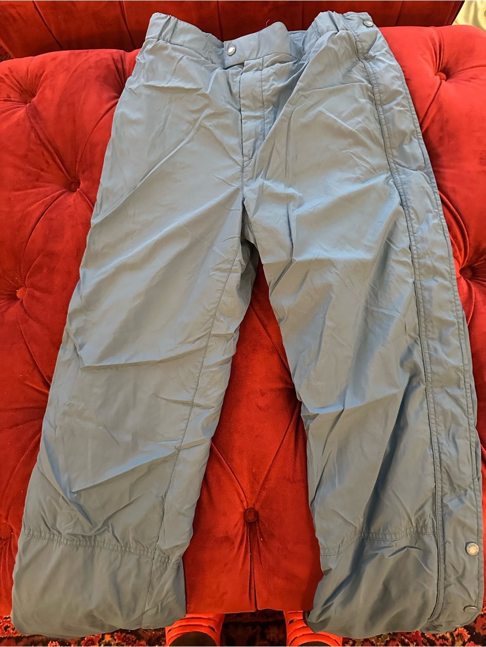 Women's  Gore-Tex Light Blue Full Side Zip Ski Pants Gore Tex under $40!!!